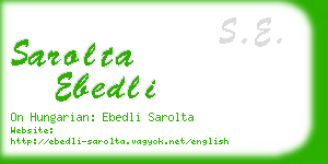 sarolta ebedli business card